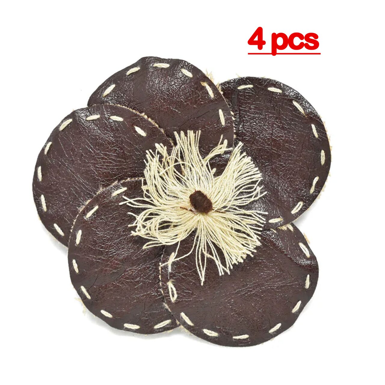 Vinyl Stitched Flower Piece Pin-On Applique for Jackets Bags Costumes